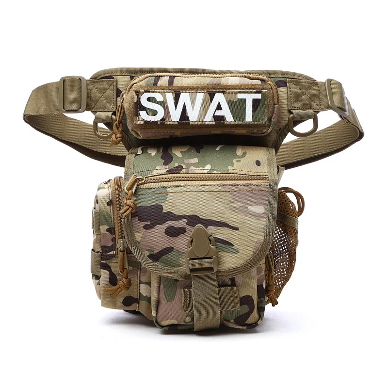 الرجال التكتيكية قطرة الساق حقيبة متعددة الوظائف الخصر حزمة قابل للتعديل حزام الفخذ المشي لمسافات طويلة الرياضة ركوب الدراجات مقاوم للماء حقيبة التخييم النايلون #4