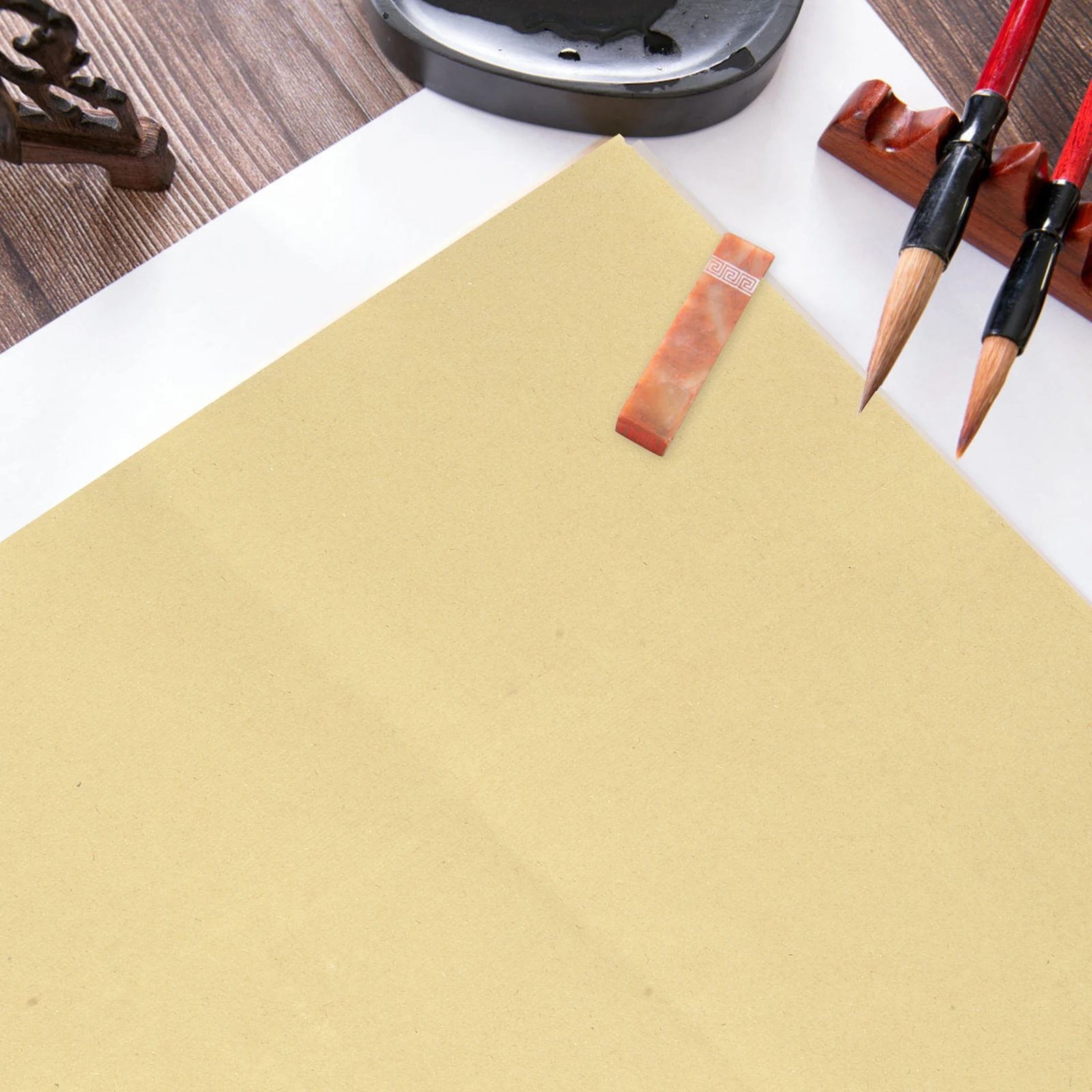 

50 Sheets Calligraphy Paper H made Deckle Edge Rice Paper for Writing Practice Art Stationery Chinese Calligraphy Sheet