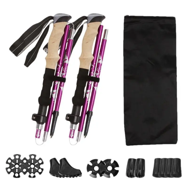 Telescopic Walking Sticks For Travel Shock-Absorbent Adjustable Walking Sticks Sturdy Hiking Trekking Poles Lightweight Balance