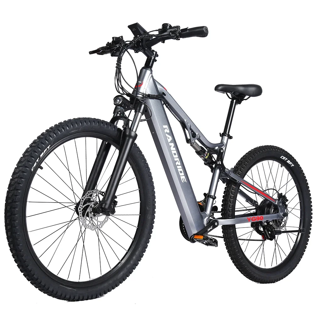 RANDRIDE YG90A Erwachsenen-Elektrofahrrad Höchstgeschwindigkeit 45 km/h, 48V 17Ah Akku, 27,5-Zoll-Reifen