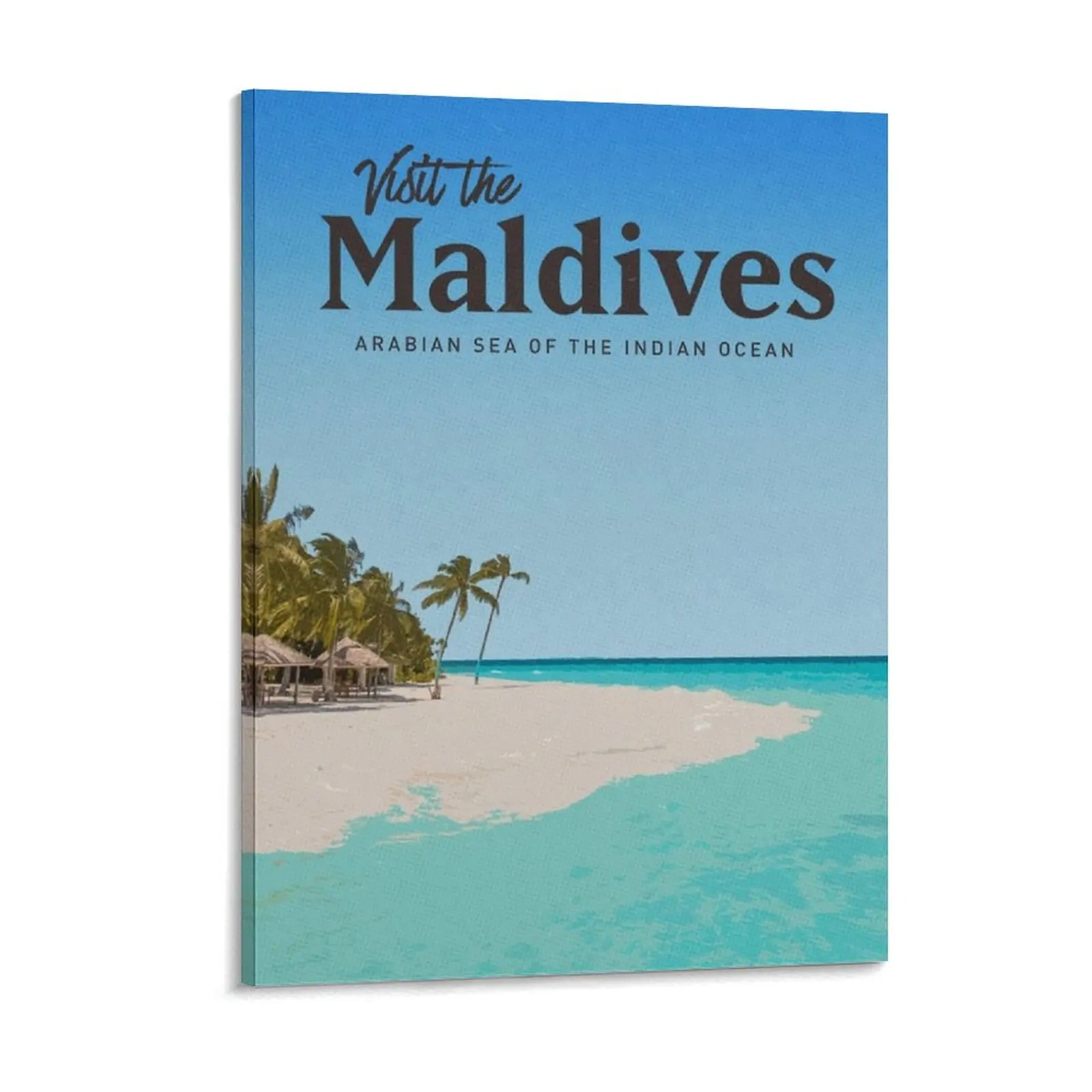 Visit Maldives Canvas Painting Wall Mural Mural Classic Plaques Maldives Travel Framed Wall Paintings