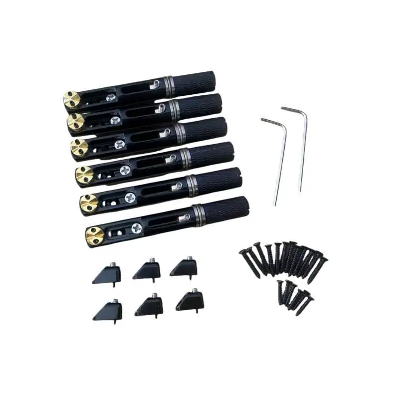 Headless electric guitar individual split bridge and tailpiece, headless electric guitar divided bridge lower block parts