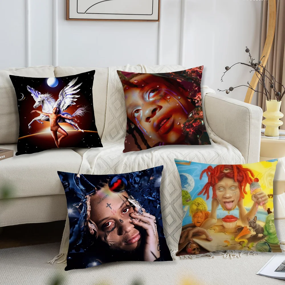 Rapper T-Trippie R-Redd Pillow Case Living Room Sofa Cushion Cover Suitable For Home Bedroom Room Decoration