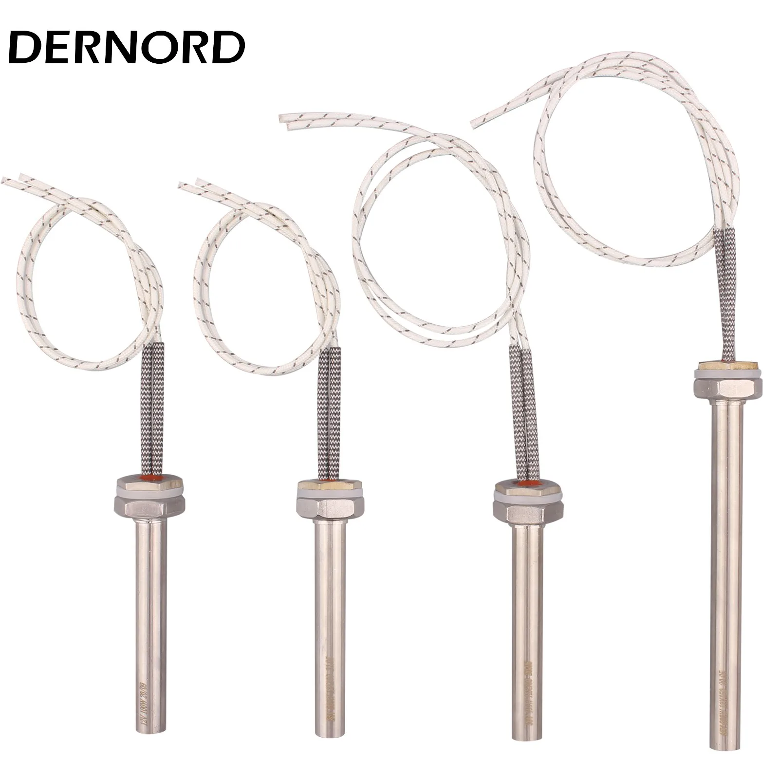 DERNORD M16 Cartridge Heater 12V 24V 36V 48V Heater Stainless Steel Electric Tubular Heating Element 24V DC Cartridge Heater