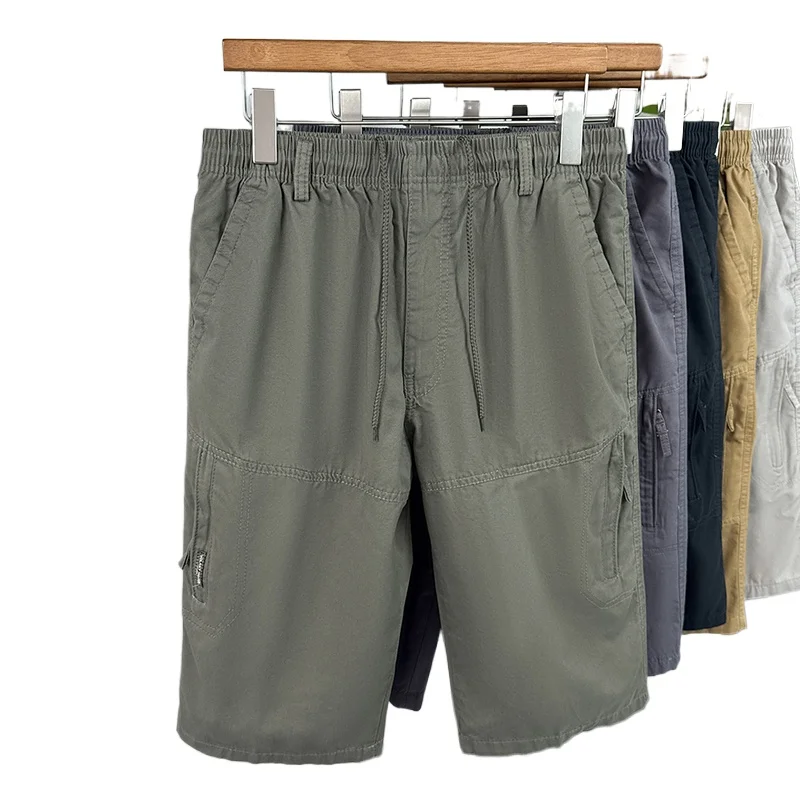 Men's Cargo Shorts New Summer Breathable 100% Cotton 7-Point Pants Sports Casual Minimalist Style Loose Comfortable Daily Shorts