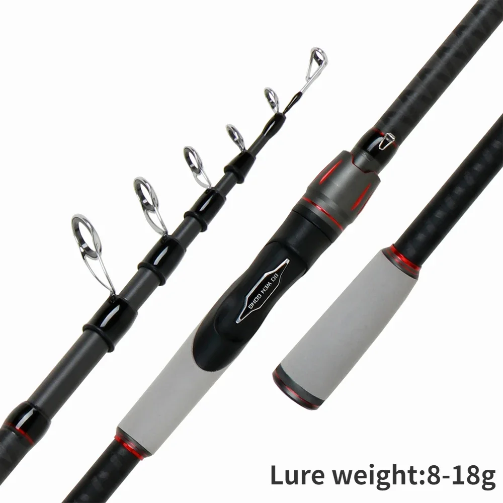 1.8m 2.1m 2.4m 3.0m Portable Telescopic Jigging Fishing Rod Lure Weight 8g-18g Ultralight Spinning Pole Carp Fishing Accessory