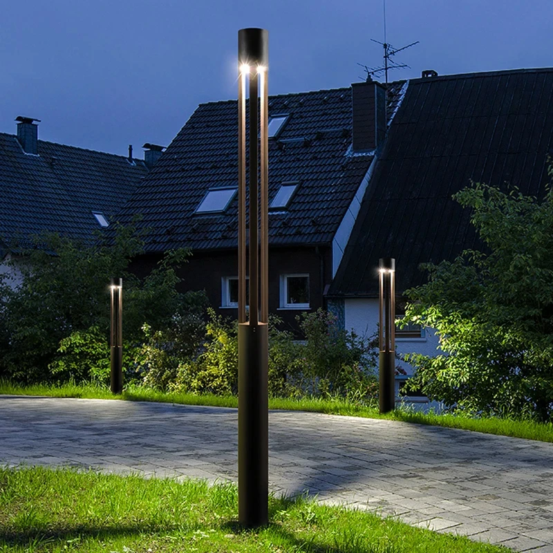 impermeavel led street lamp para jardim high pole lamp paisagem lamp post park light villa iluminacao utdoor 85265v 01