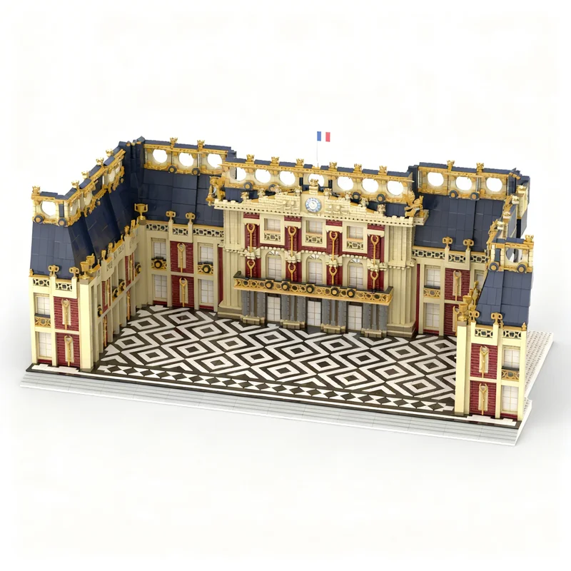 

6335PCS MOC Architecture Ch Teau De Versailles Part 1 Model Pieces Custom Building Blocks DIY Assembly Display Gift Building Set