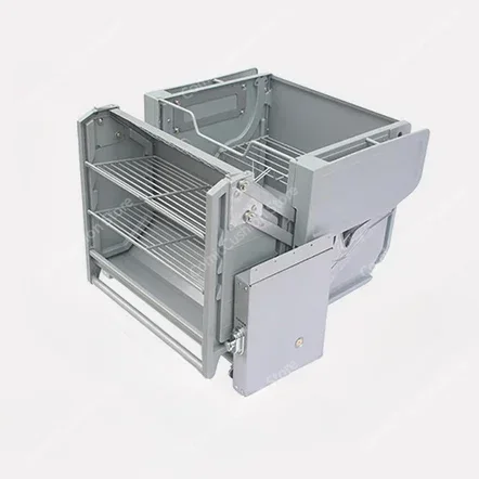 

Refrigerator top cabinet double body lifting pull basket layer hanging pull-down elevator kitchen storage rack