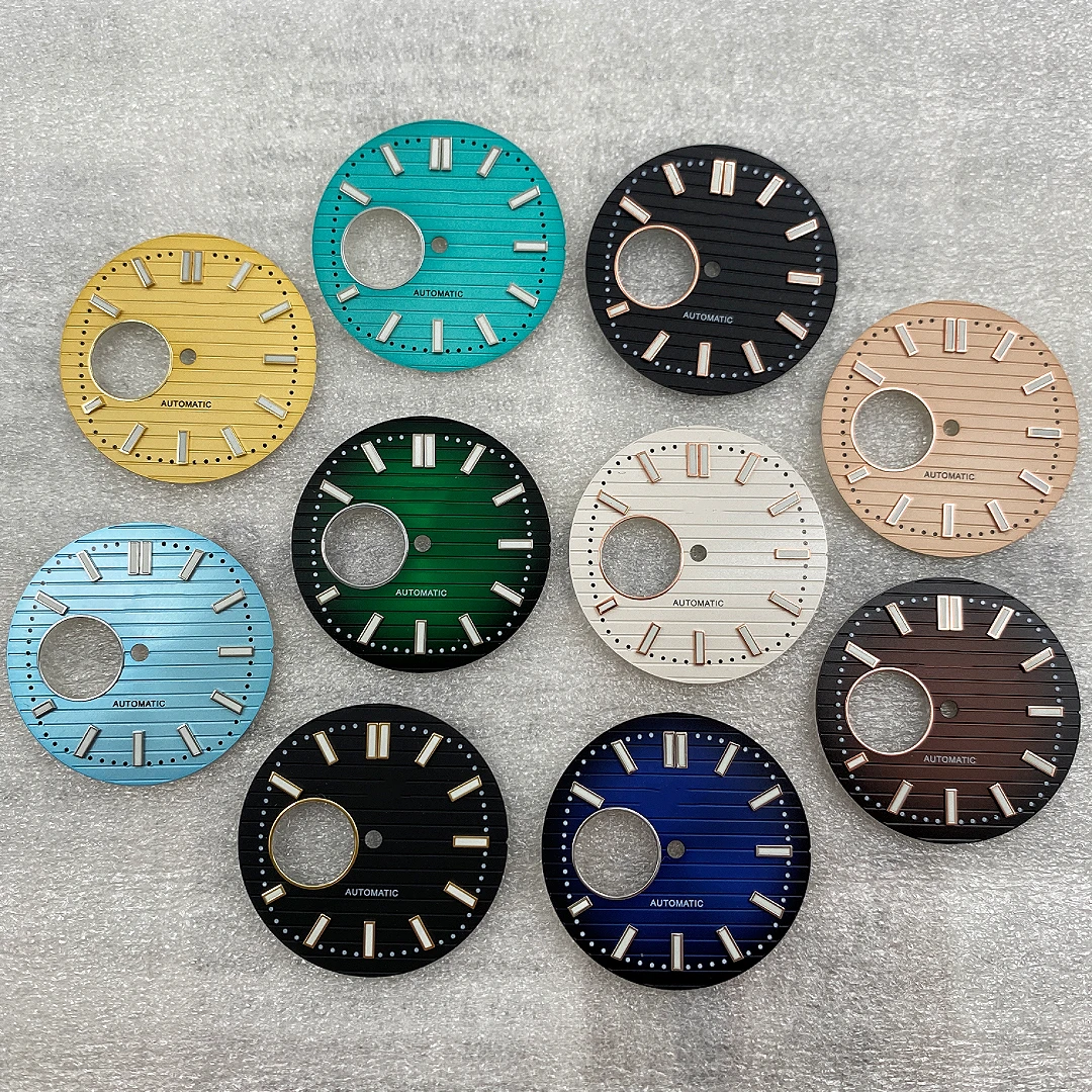 

NH35/36/38 Movement S Dial Hollow Surface Nautilus Dial Strong Green Luminous Face Suitable for 30.5mm Accessories Repair Tools