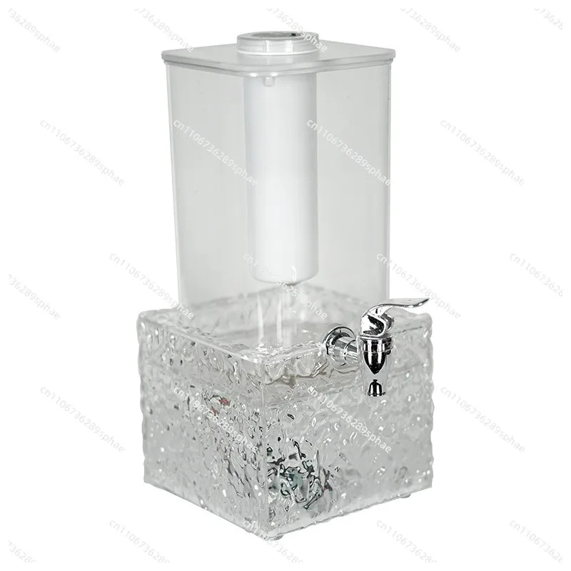 Lighted Ice Column Beer Dispenser, Commercial Container for Cocktail, Juice and Draft Beer