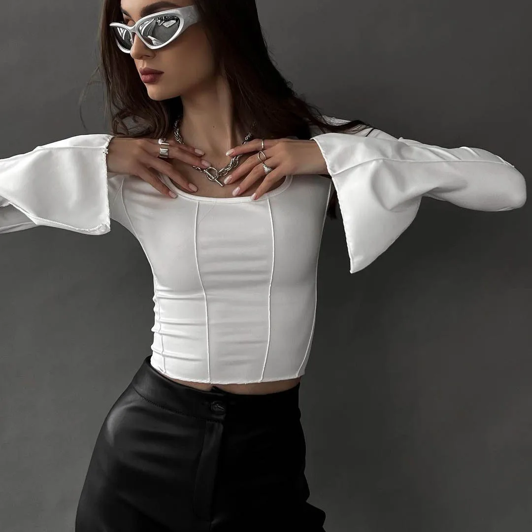 Nuevo Flare Sve mujer Ne Sexy Top ajustado Street Sle 3D impreso algodón poliéster largo Sve ort longitud sensación fresca