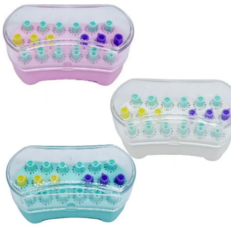 Dental Autoclavable Disinfection Record Times Endo Files Holder Box 18 Holes Sterilizing Rack Dentist Tool