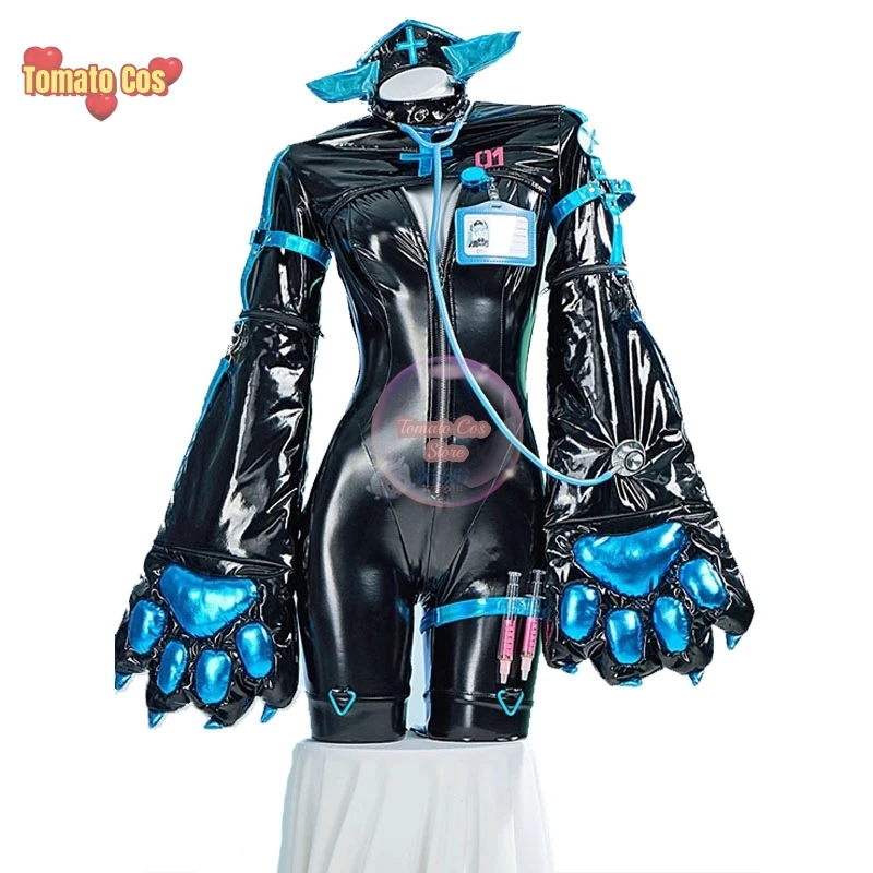 

Женский кожаный костюм для косплея Мику из аниме «Мику»