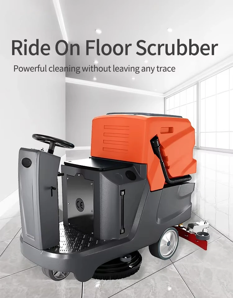 New Mini Ride-On Burnishing Floor Scrubber Big Power Single Disc Cold Water Cleaning Machine Industrial Use Electric 220V