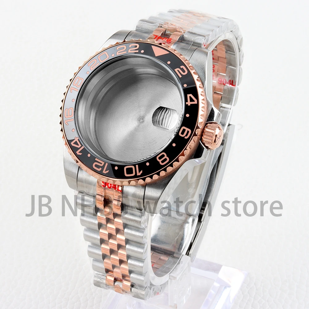 

NH35 Watch Case Sapphire Glass 40mm Stainless Steel Jubilee/Oyster Bracelet for Seiko NH34 NH35 NH36 NH38 Movement 28.5mm Dial