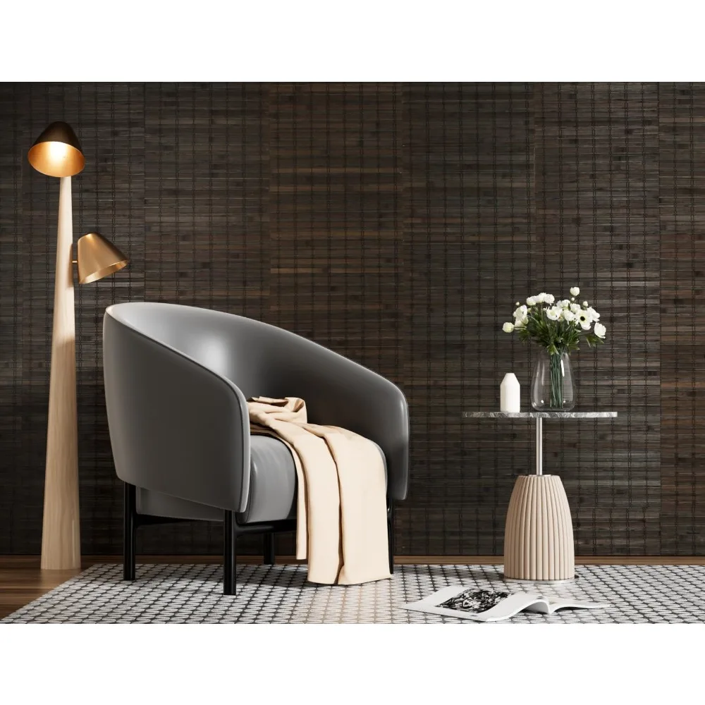 Panneau mural en bambou pour la décoration de la maison, revêtement et revêtement muraux, panneaux muraux de plafond Wainscoting 47,2 x 11,8 po (paquet de 4)