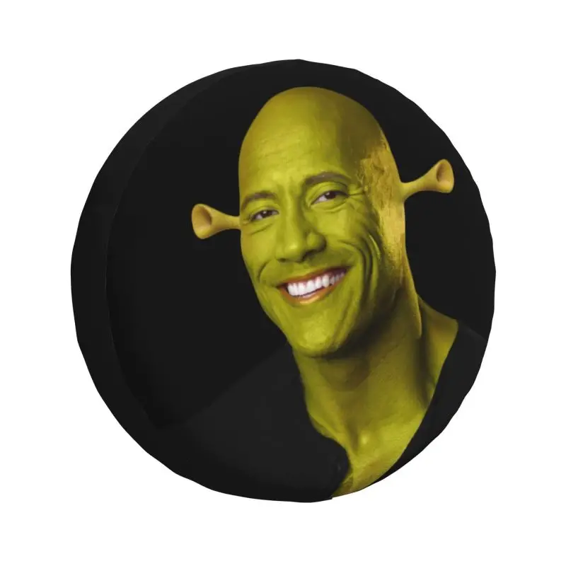 Custom Dwayne The Shrok Johnson Spare Tire Cover for Jeep Toyota Mitsubishi The Rock Muscle Man 4WD 4x4 SUV Car Wheel Protector