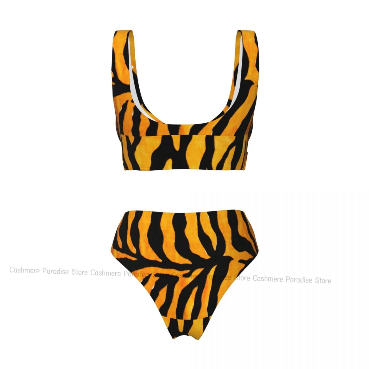 Il costume da bagno separato sexy da donna bikini push-up in pelle di tigre in due pezzi