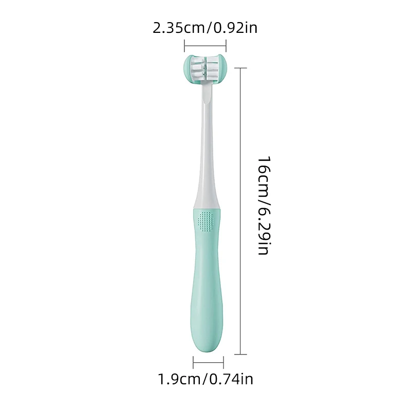 Dental Care Double Sided Corner Brush Triple Cleaning Gum Manual Travel Sensory Soft Training Autism Toddler Tooth Hard Adult Mi