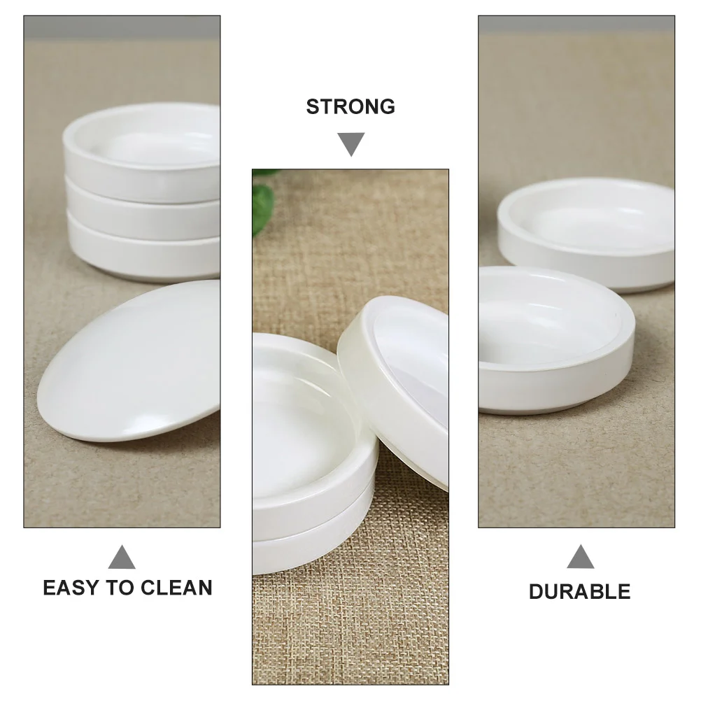 Tray Ceramic Ink Disc Palette Plate Dish Pigment Ceramics Paint Painting Tool White Color Mixing