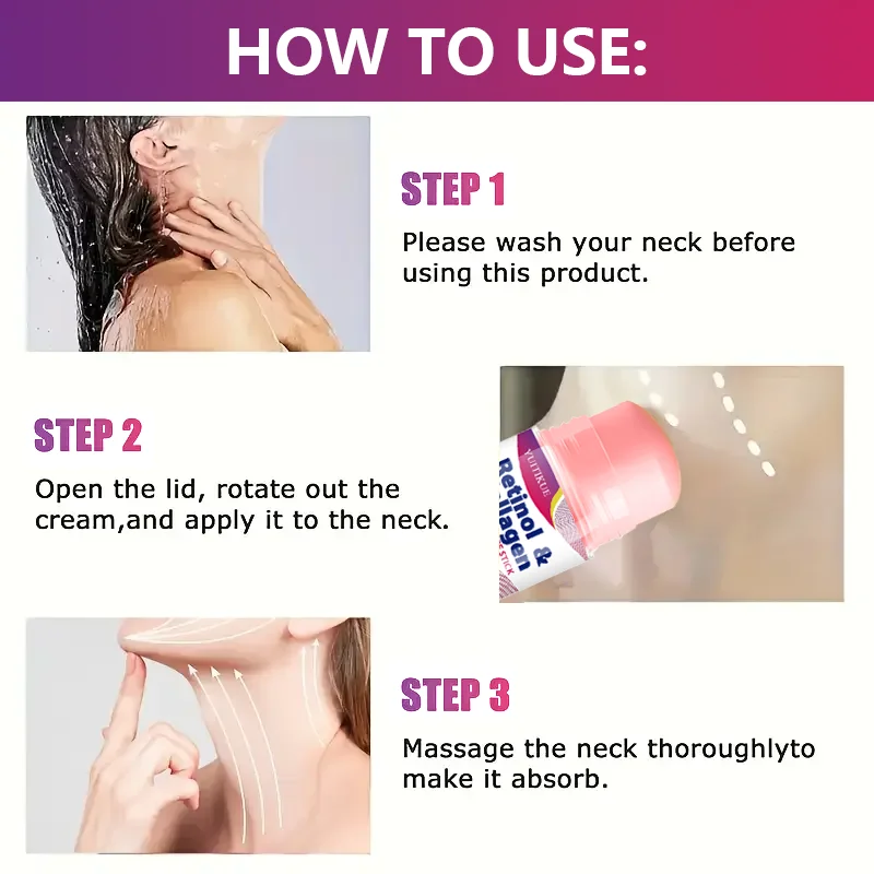 Retinol &amp; Colágeno para o Pescoço – 40g | Firmeza Instantânea, Hidratação Profunda e Rejuvenescimento Visí