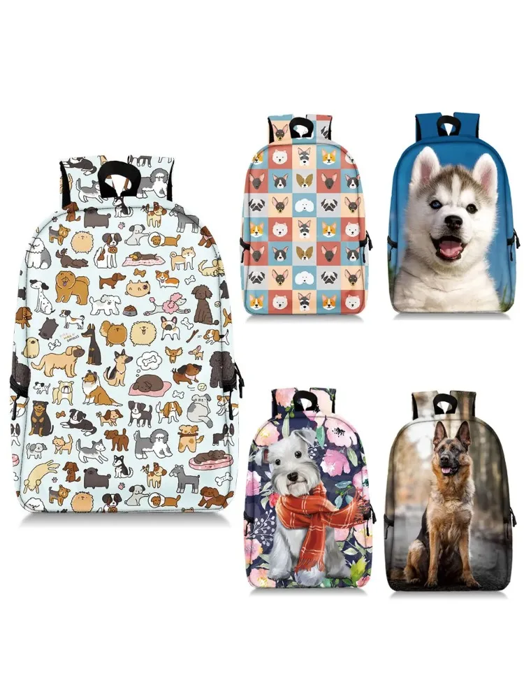 Sac à dos Boston Terrier pour enfants et adolescents, sac à dos pour ordinateur portable, sacs d'école, sac à dos pour chien de troupeau de contribuables allemands, bouledogue, teckel, mignon