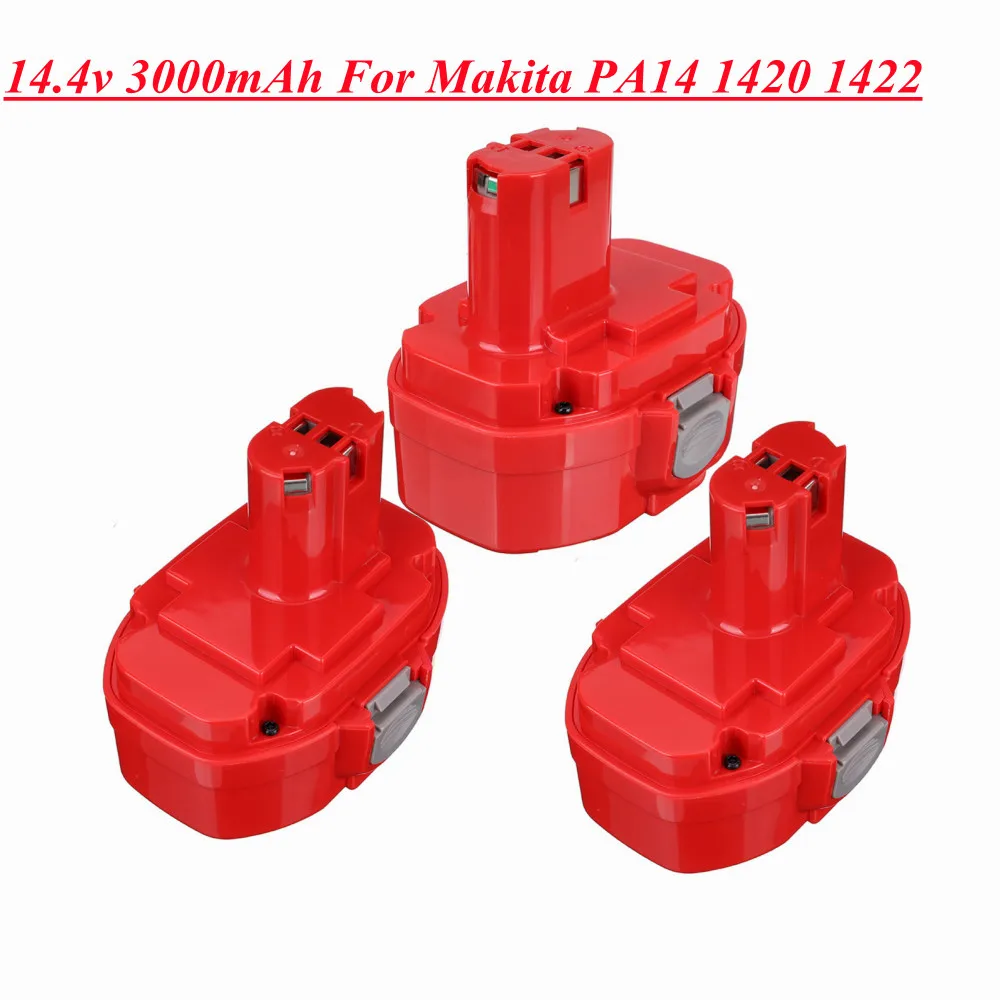 14.4V 3000mAh NiMH Bateria For Makita Cordless Screwdrive Power Tool Battery PA14 1422 1420 192600-1 6281D 6280D 6228D 1051D