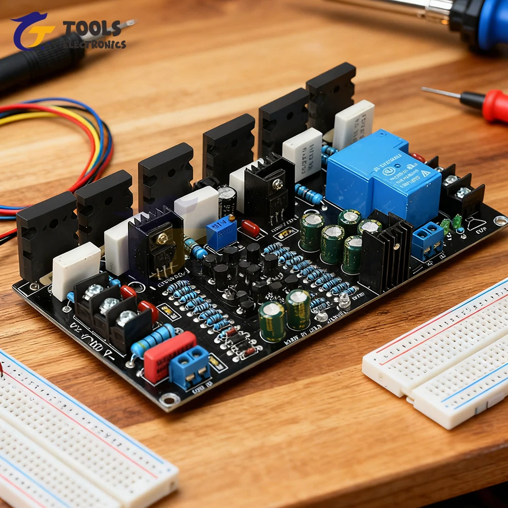 アップグレード版 300W モノラルパワーアンプ 1943 + 5200 ハイパワーチューブアンプボード、スピーカー保護回路付き