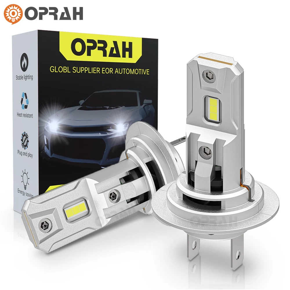 

Oprah 2pcs High Power H7 Car Light Headlight Fog Bulb Canbus 3570SMD 45W 8000Lm For Vehicle DRL Running Signal Lamp Low Beam 12V