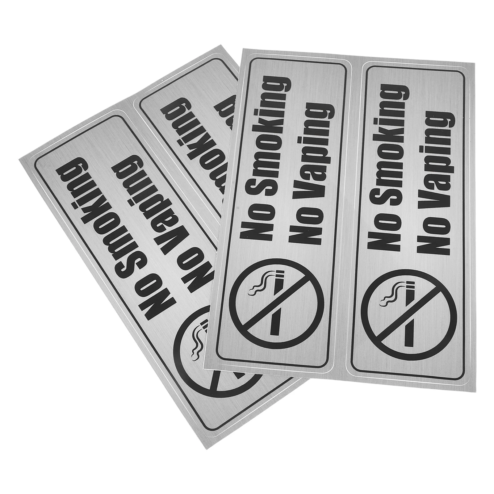 

4Pcs No Smoking Sign Stickers Waterproof PVC Decals for Business Office Smoking Decals No-Smoking Poster
