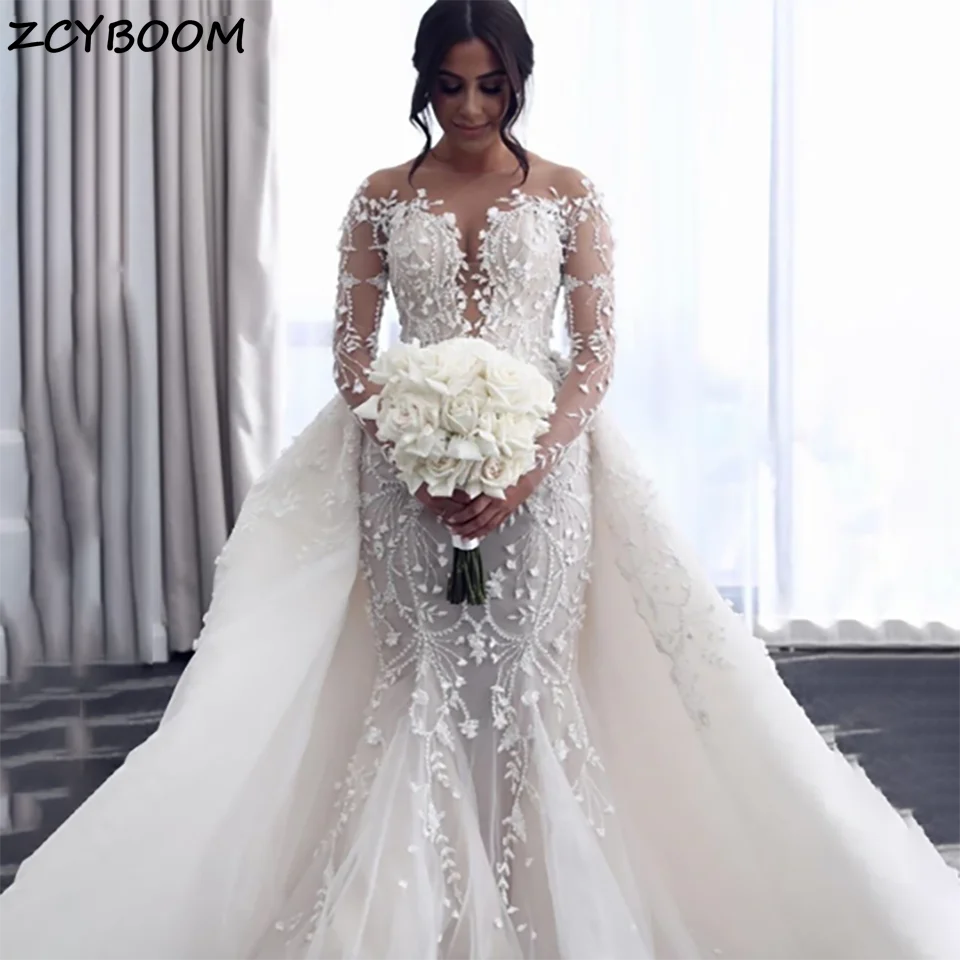 

Charming Lace Appliques Sweetheart Ball Gown Wedding Dresses 2024 Backless Detachable Court Train Tulle Bridal Gowns For Women