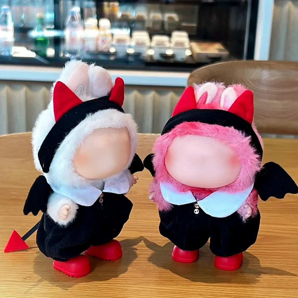 

Doll Clothes 15-17cm Mini Clothing Designer Little Devil With Wings Outfit Plush Doll Accessories DIY Toy Key Rack Decoration