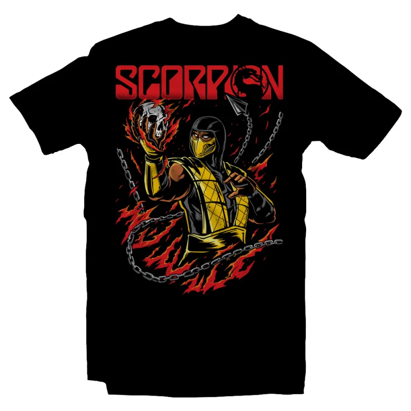 90's Mortal Kombat Skull of Change Gift tee for gamer 100% cotton printed Men's Short Sleeve Graphic T-Shirt All size tops