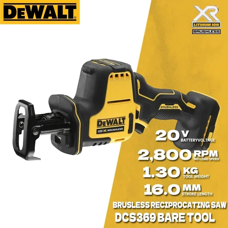 DEWALT DCS369 Reciprocating Saw 18V Cordless Brushless Motor Speed Adjustable Metal Wood Power Tool Electric Saber Saw Machine