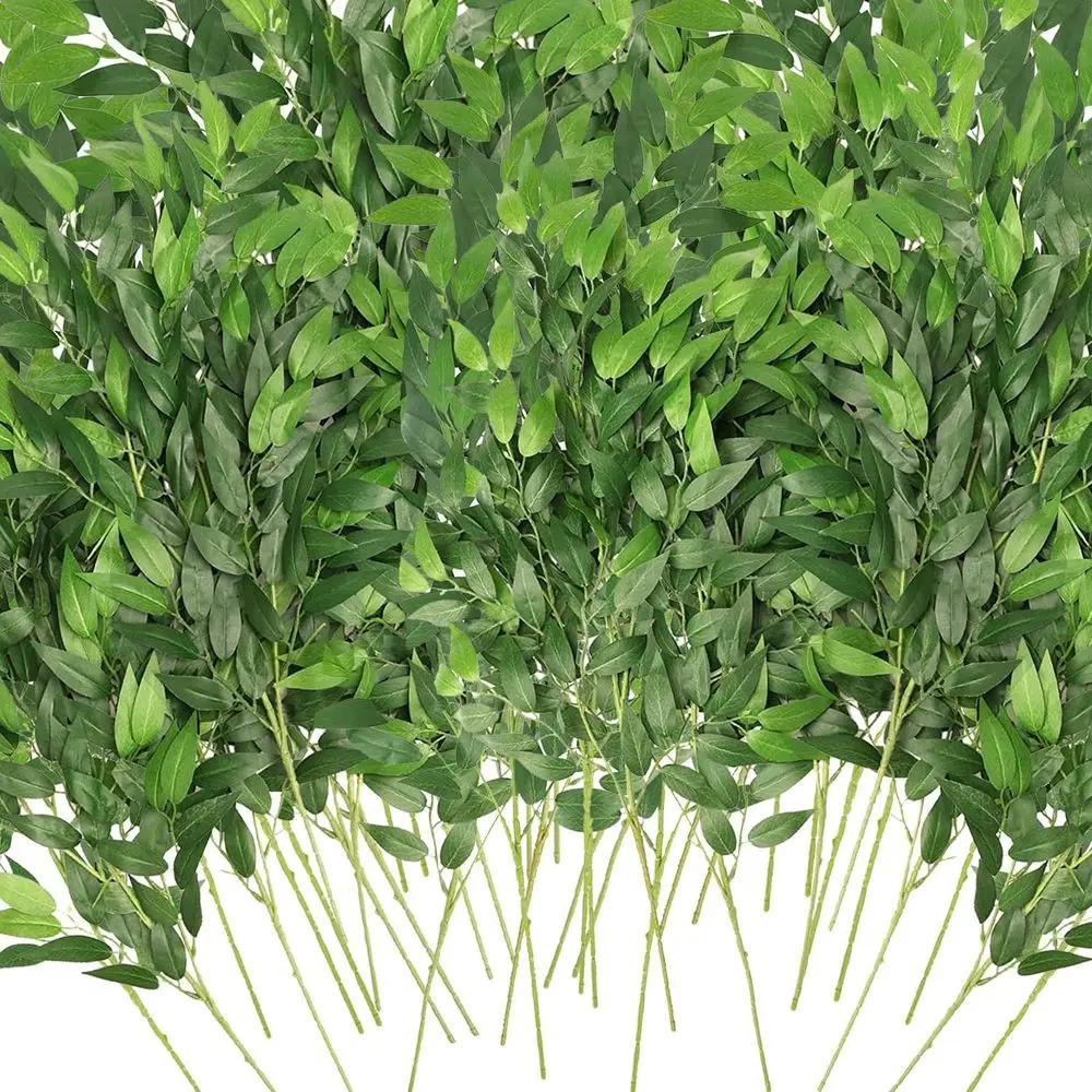 

Greenery Stems, Fresh Leaf Garlands, Hanging Sprays for Weddings, Bouquets, Arches, and Home Decor (40-Pack)