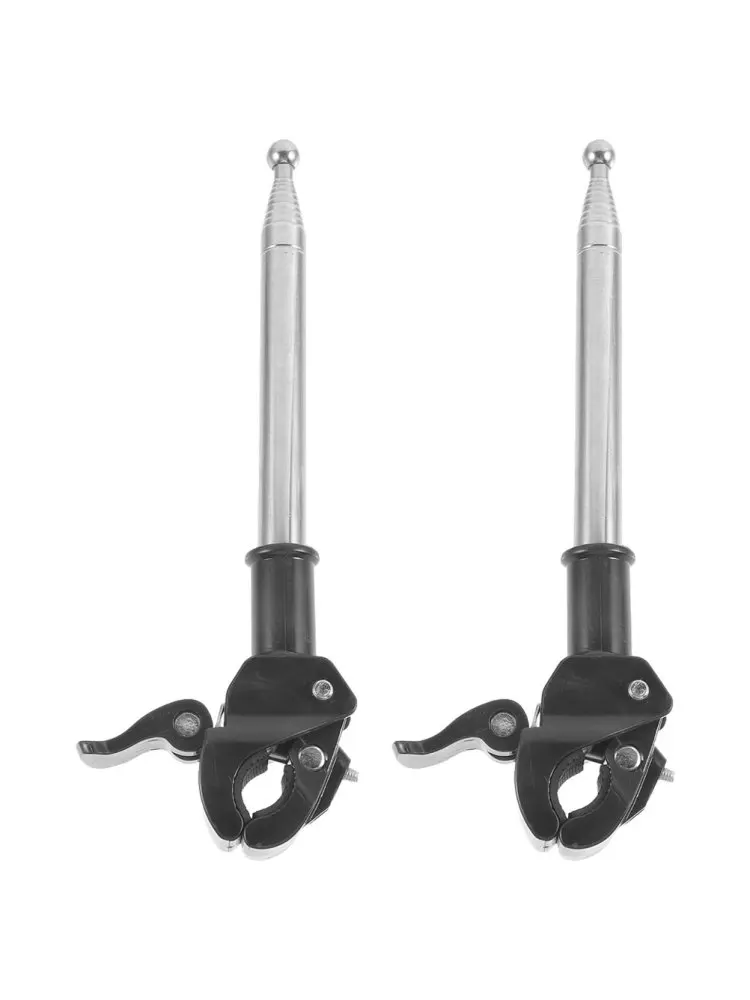 AliExpress 2pcs Stainless Steel Telescopic Flagpole 1.2m Adjustable Bike Motorcycle Handlebar Flag Mount Portable Retractable Banner