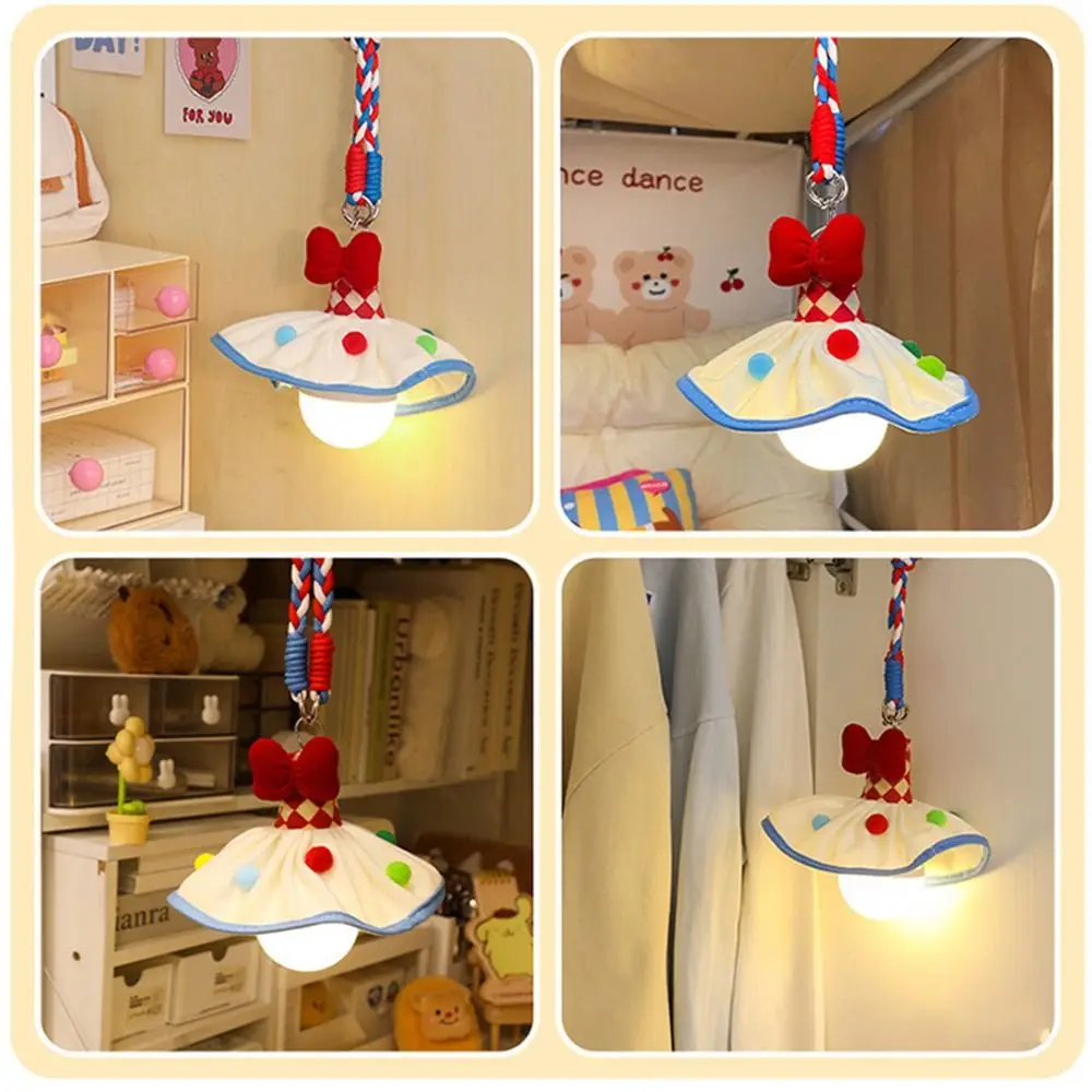 لمبة قابلة لإعادة الشحن معلقة ضوء الليل قابل للتعديل USB قابلة للشحن/التوصيل في مصباح أجواء LED 3 أوضاع حبل معلق قابل للإزالة