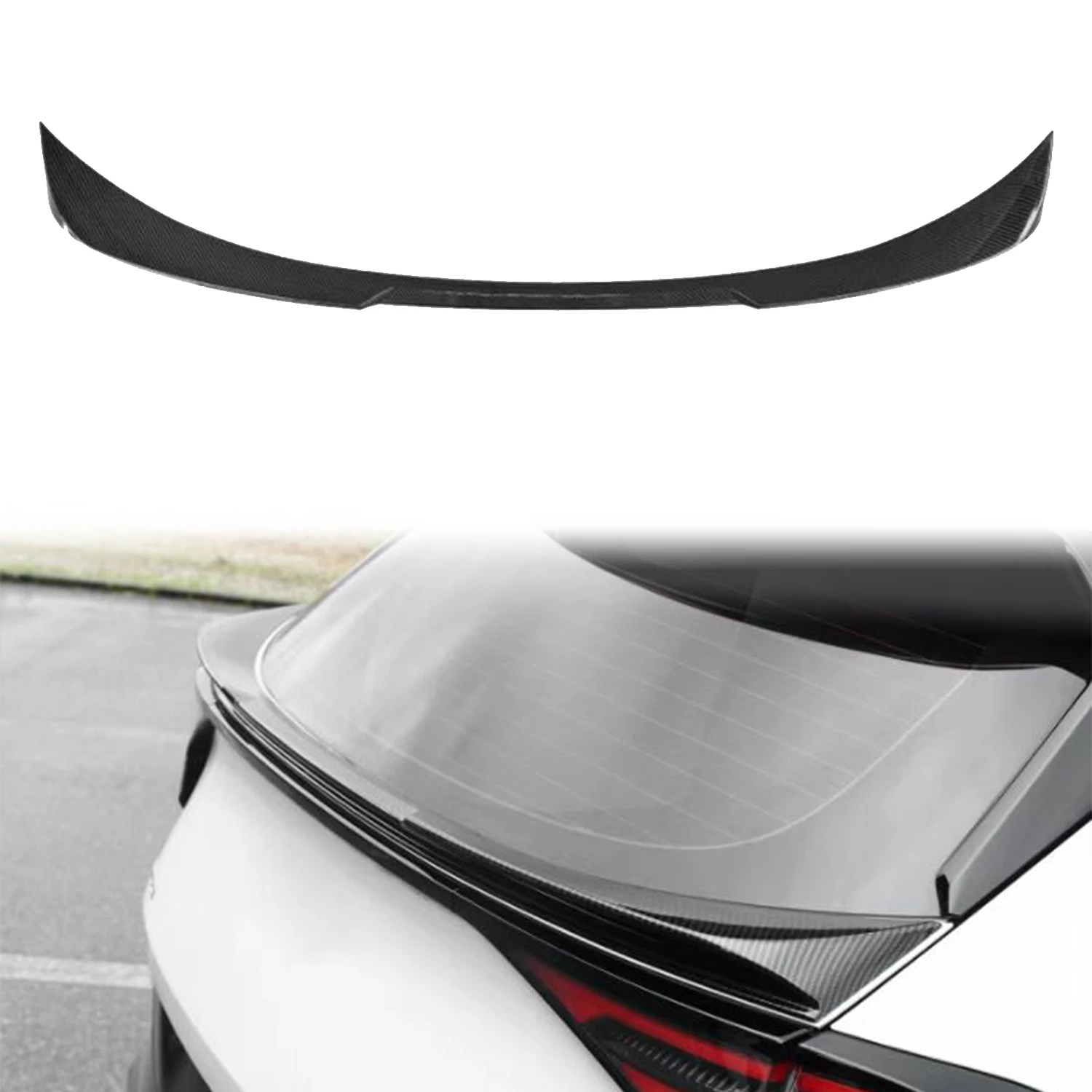 

For Kia Sportage NQ5 2023 2024 2025 2026 Car Rear Trunk Spoiler Wing Cover Trim ABS Exterior Accessories 1pc