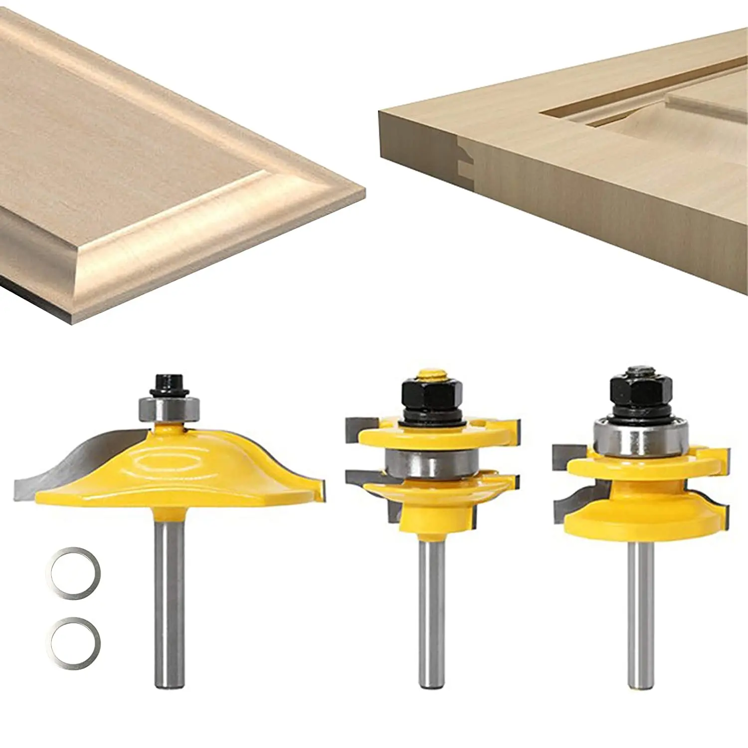 

Raised Panel Cabinet Door Making Router Bit Set Ogee Rail and Stile Router Bit Set,Carbide Milling Cutters for Woodworking