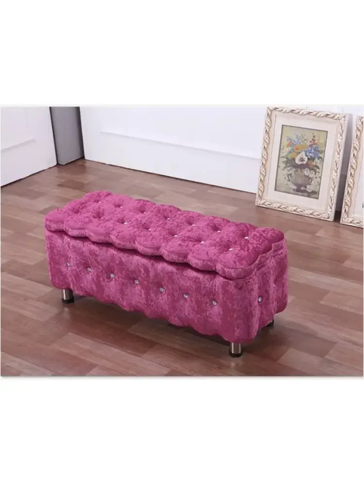 Cloth storage sofa stool solid wood storage cabinet box European clothing store test shoes stool sit stool storage shoe bench