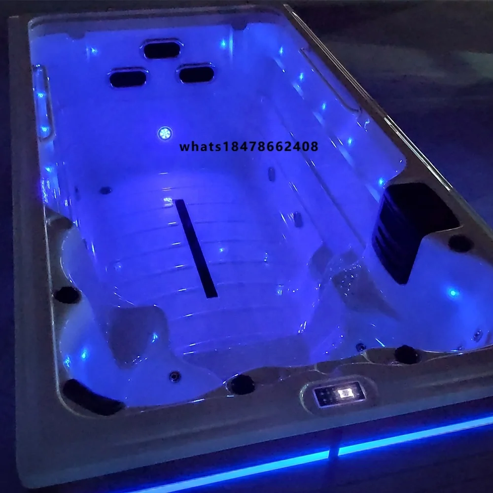 Acrylic Freestanding Outdoor Swimming Pool & Spa Combo Massage Bathtub with Air Whirlpool BG-6652