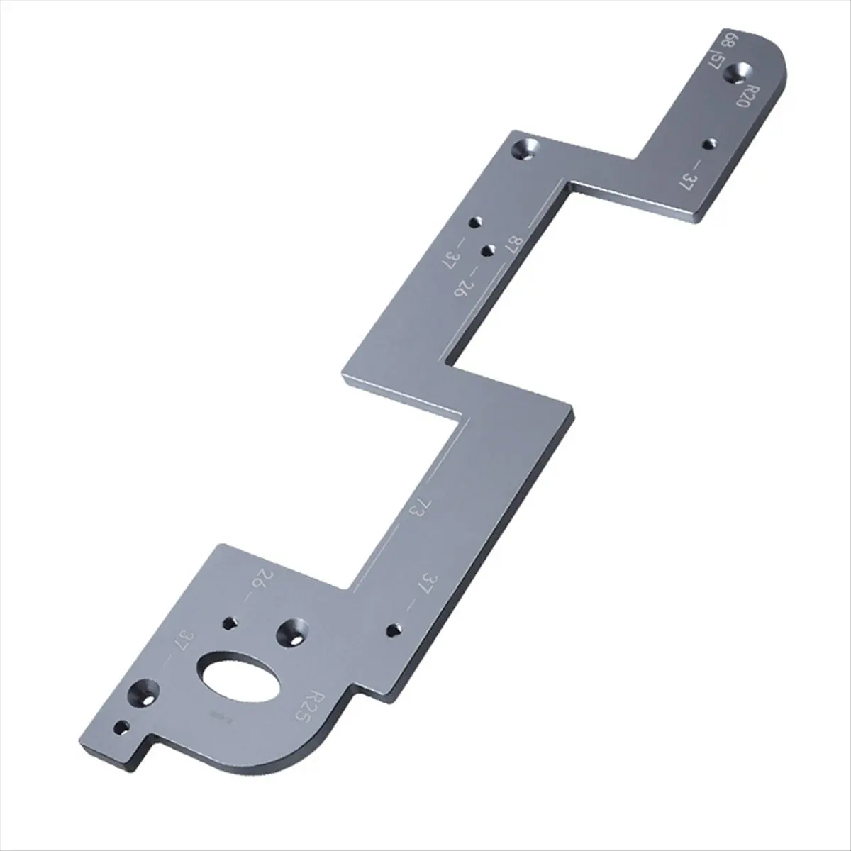 

ABCD Handle Free Slotting Tool Woodworking Tool Wood Groove Tool Wood Grooving Guide for Closet Kitchen Door Cabinet Gray