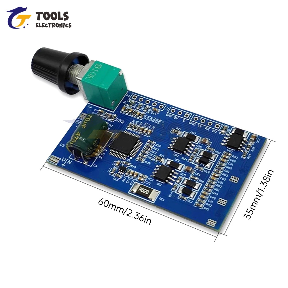 STC32G DC 3-Phase Brushless Motor Driver with Hall Motor Controller ESC Module DC12-24V 12V24V 10A