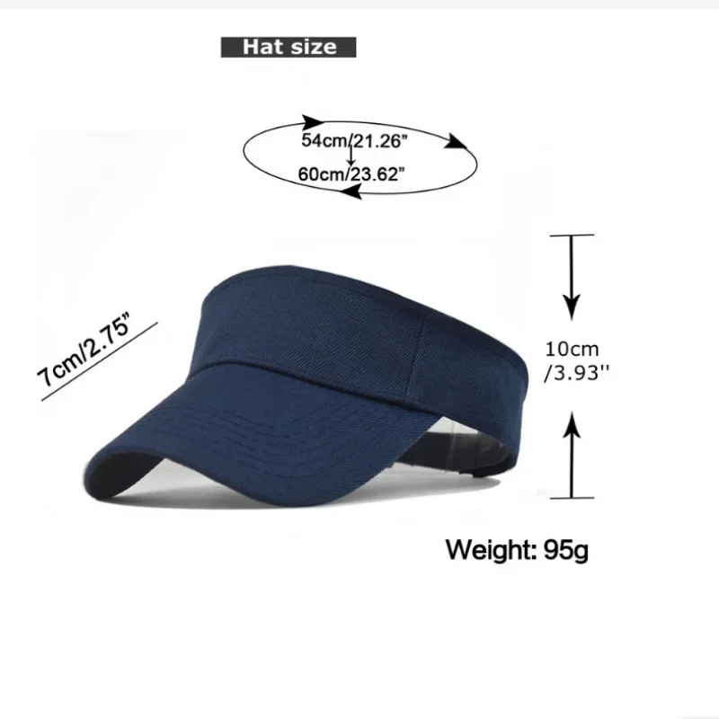 Men Women Adjustable Tennis Caps Sport Headband Classic Sun Sports Visor Hat Running Caps Tennis Beach Hat Outdoor Sports Hat