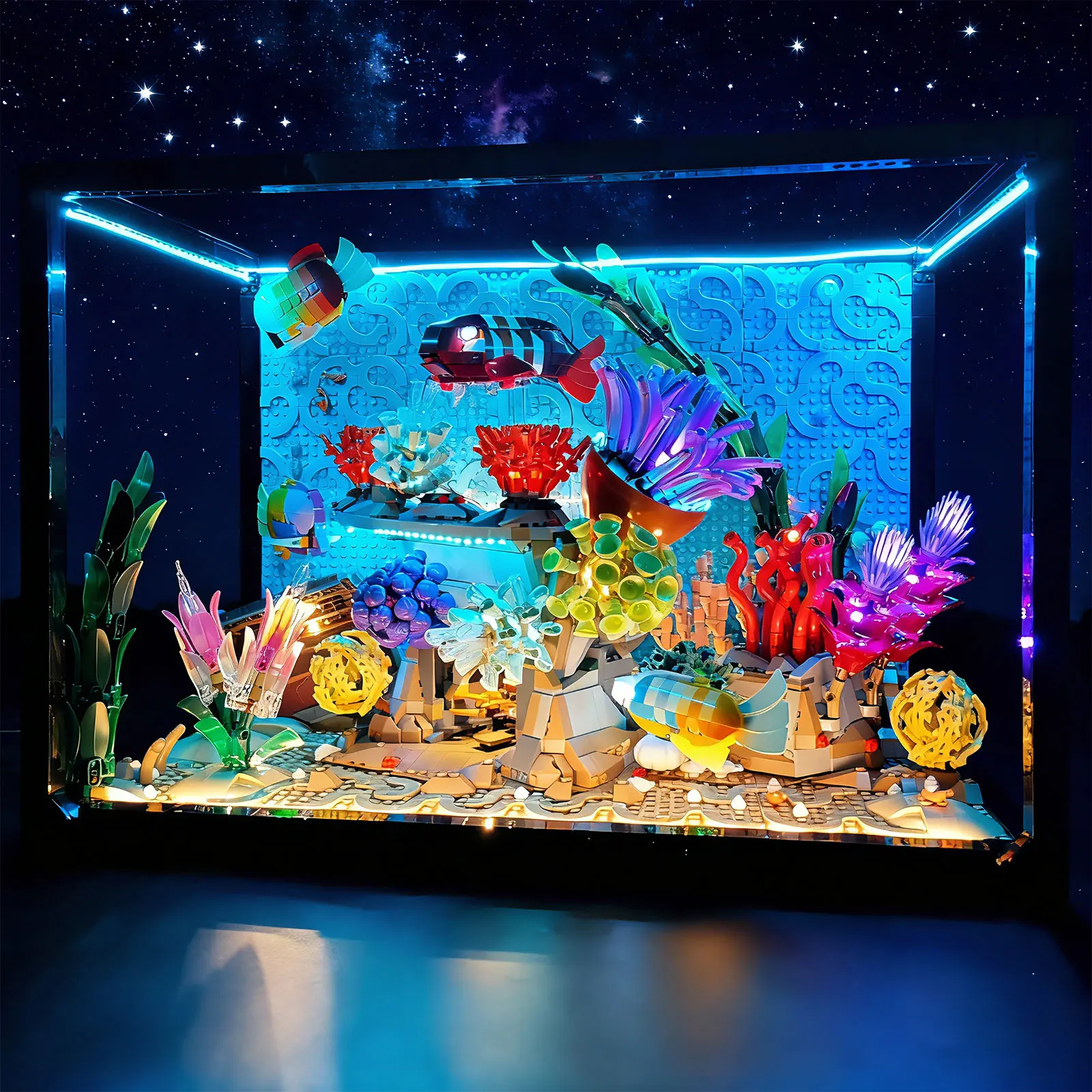 LYBMTWF LED 照明キットはレゴ 10366 熱帯水族館と互換性があり、DIY ライトキット (組み立てブロックは含まれません)