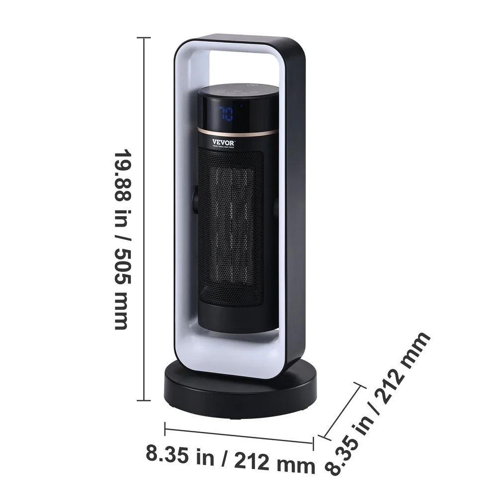 원격 제어 온도 조절기 진동 타이머 안전 난방 휴대용 실내 사용 기능이 있는 1500W 전기 공간 히터