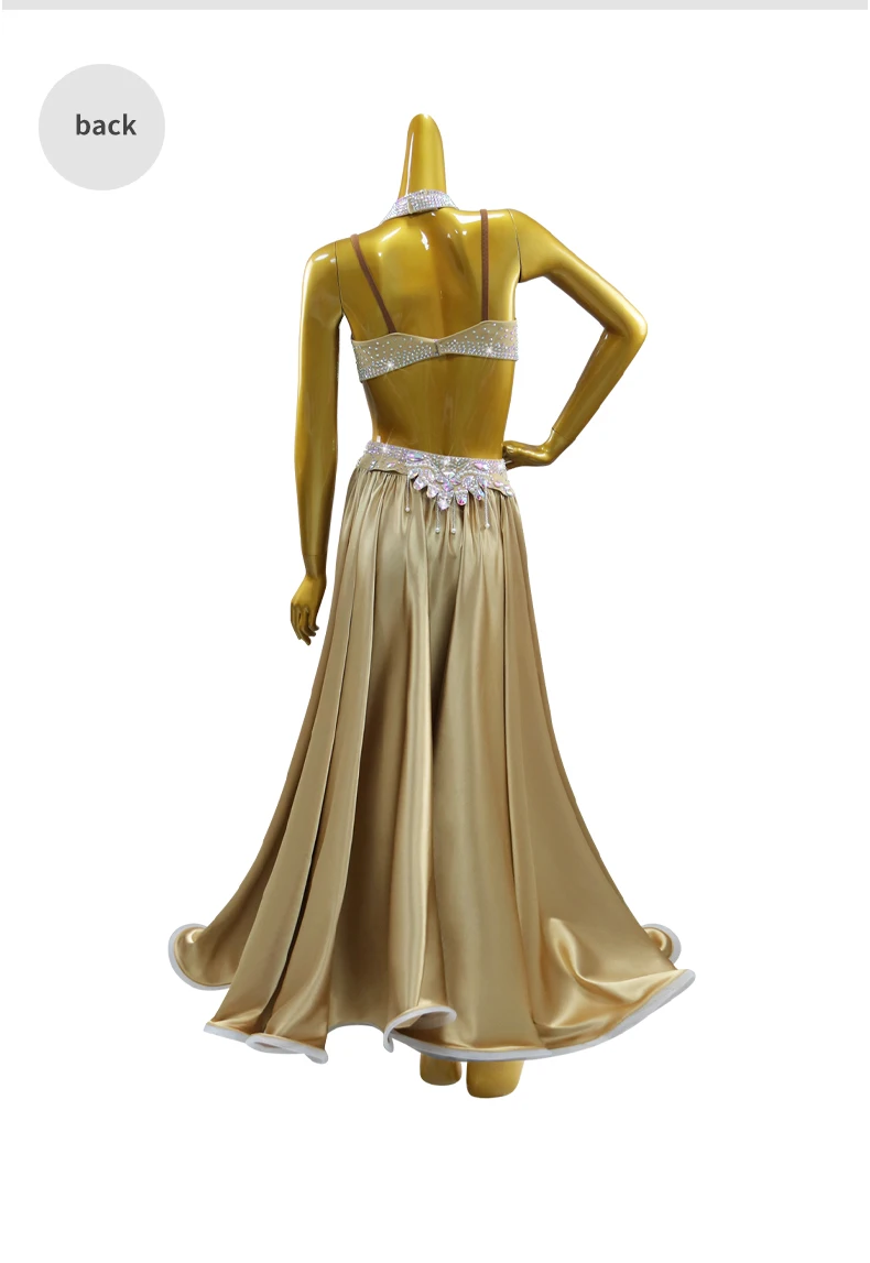 Damen Abendkleid für Bauchtanz, Tanzkostüm, Zigeuner-Auftrittskleidung, Mädchen-Übungskleidung, Orientalisches Karneval-Bühnenoutfit – Detail 10
