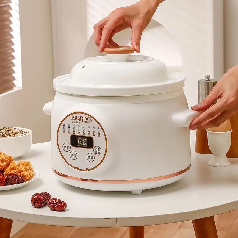 Electric stew pot Multifunctional ceramic household soup pot Automatic porridge pot Baby complementary food Electric stew cup