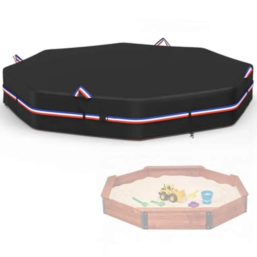 

Чехол для уличной песочницы Octagon, 86 длина x 79 ширина x 9 высота, черный, для защиты песочницы, с полностью герметичными швами для максимальной водонепроницаемости